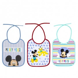 Pack de 3 baberos de "Mickey" para bebé