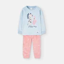 Pijama infantil niña coralina "Cebra" Waterlemon