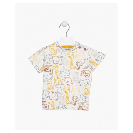 camisetas y polos	 Camiseta M/C "Animales" para bebé de losan