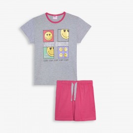 Pijama niña m/corta "Emoji" 