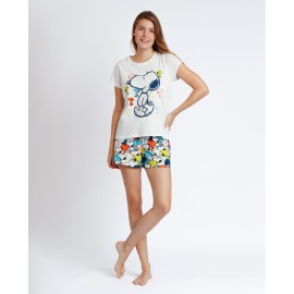 Pijama M/C "Snoopy" para mujer