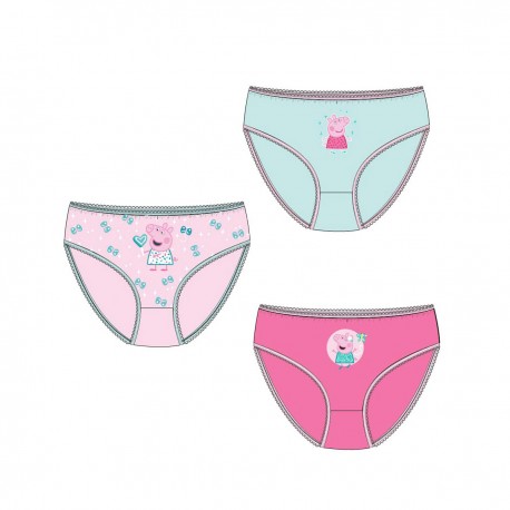 Bragas	 Pack 3 bragas Inf Niña de Peppa Pig