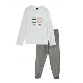 Pijamas	 Pijama con serigrafía fantasía para hombre