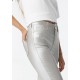 Mujer	 Pantalón cropped flare tiro alto metalizado Tiffosi