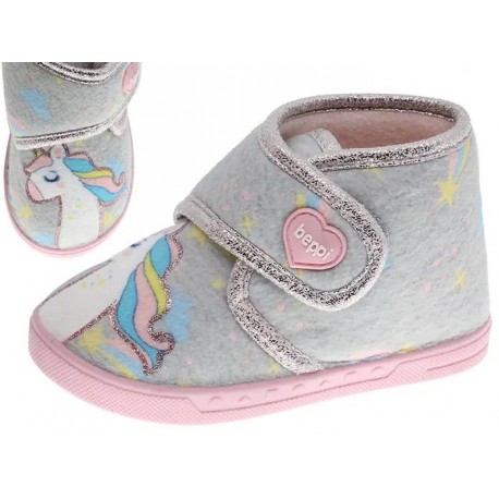 Zapatillas	 Zapatilla velcro niña unicornio