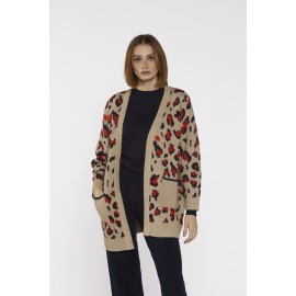 Chaqueta punto mujer animal print