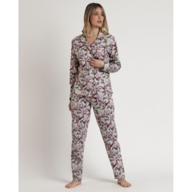 Pijama mujer flores