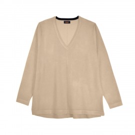 Jersey oversize cuello redondo para mujer