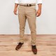 Pantalón chino con cinturón para hombre 