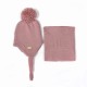 Conjunto gorro+cuello bebé pompom Mafram