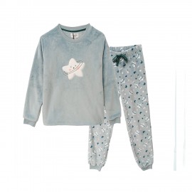 Pijama coralina "estrella" para mujer