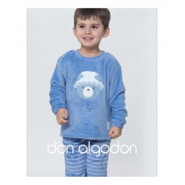 Pijama coralina "oso" niño de Don Algodon