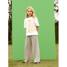Pantalón niña de punto con rayas