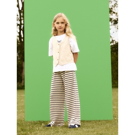 Pantalón niña de punto con rayas