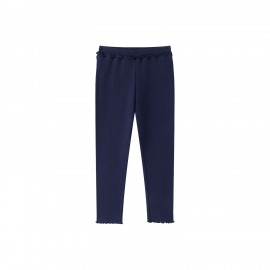 Legging canalé con volante