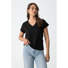 Camiseta mujer letras bordadas Tiffosi