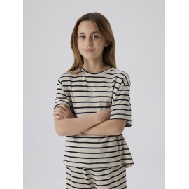 Camiseta niña de punto con rayas