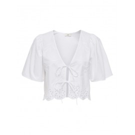 Blusa perforada lazos JDY