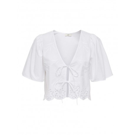 Blusa perforada lazos JDY