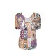 Blusa manga farol estampada