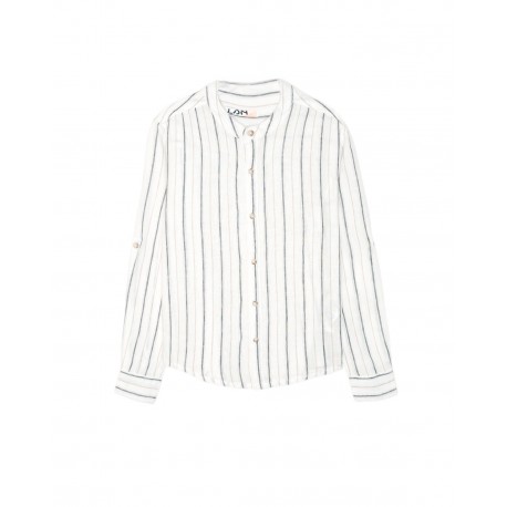 Camisa rayas cuello mao Losan