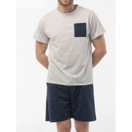 Pijama hombre corto de algodón