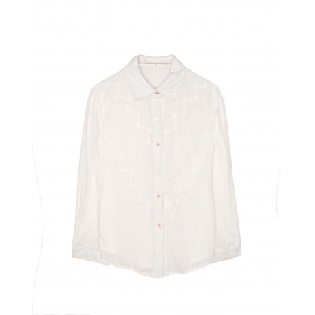 Blusa mujer manga larga bordada