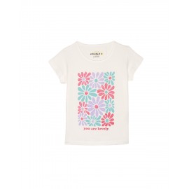Camiseta niña manga corta flores Losan