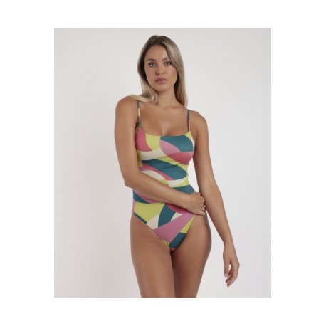 Bañador multicolor brillos