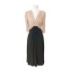 Vestido combinado nudo