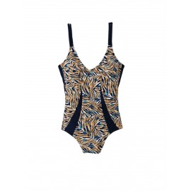 Bañador estampado reductor