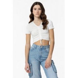 Camiseta niña con frunces ajustable Tiffosi