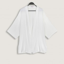 Kimono liso abierto para mujer