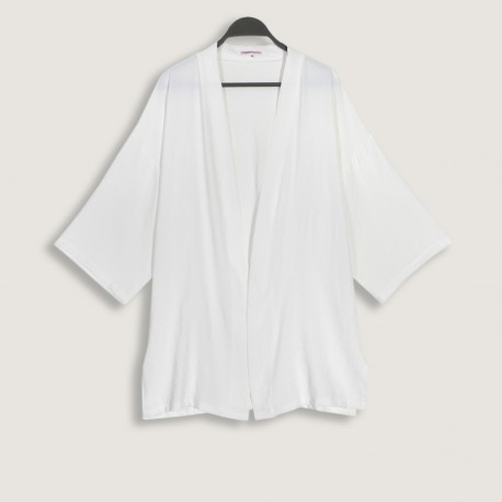 Kimono liso abierto para mujer