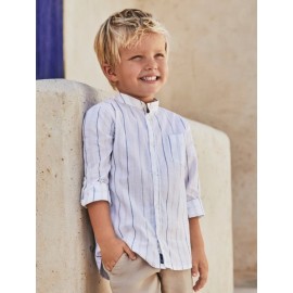 Camisa rayas cuello mao para niño Mayoral
