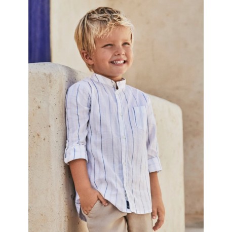Camisa rayas cuello mao para niño Mayoral