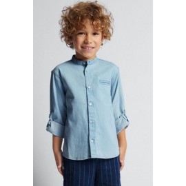 Camisa infantil manga larga cuello mao Mayoral