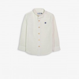 Camisa rayas cuello mao para niño DN