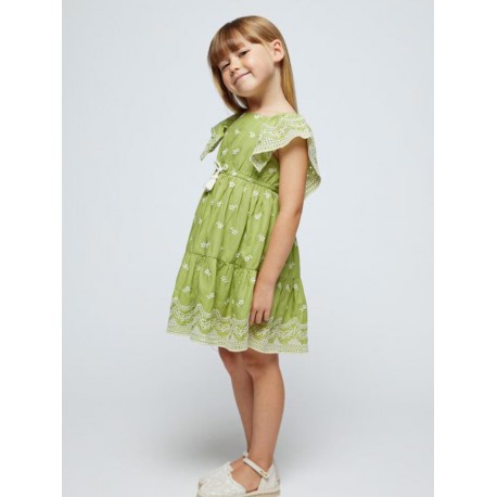 Vestido bordado contraste niña