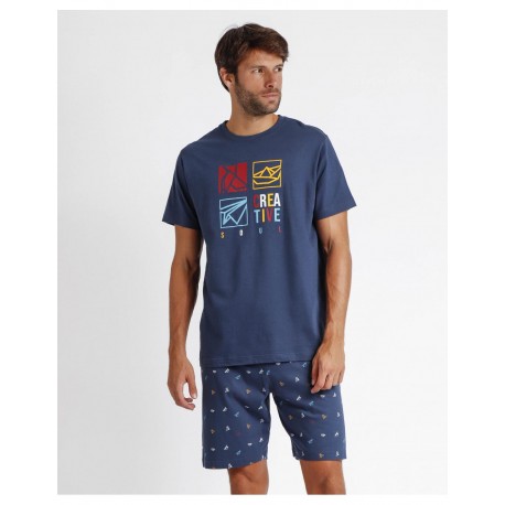Pijama M/C "Origami" para hombre