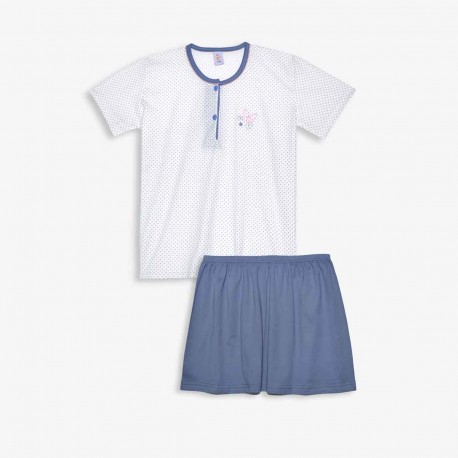 Pijama mujer manga corta topos