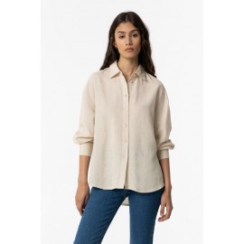 Blusa M/L de lino para mujer de Tiffosi