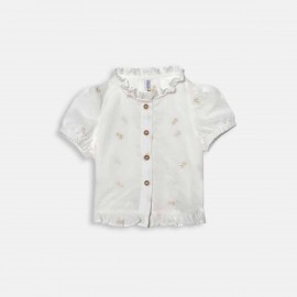 Blusa bebé niña manga corta bordada Losan