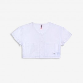 Blusa niña m/c bolsillos Losan