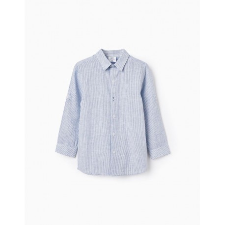 Camisa rayas de lino para niño de Zippy