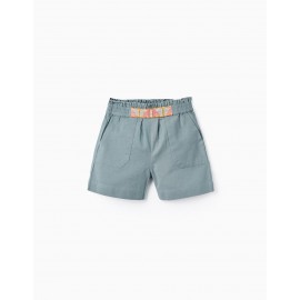 Short de lino bordado para niña de Zippy