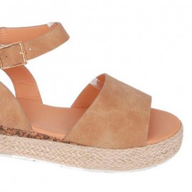 Sandalia con suela esparto para niña 