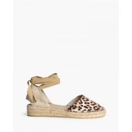 Sandalia esparto leopardo Corina