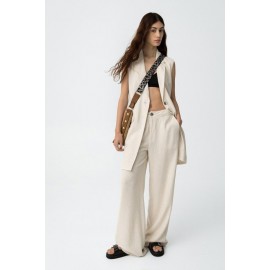 Pantalón fluido lino Tiffosi