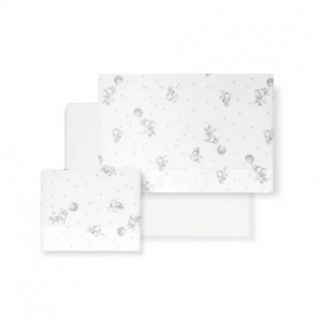 Triptico cuna franela "Animales"